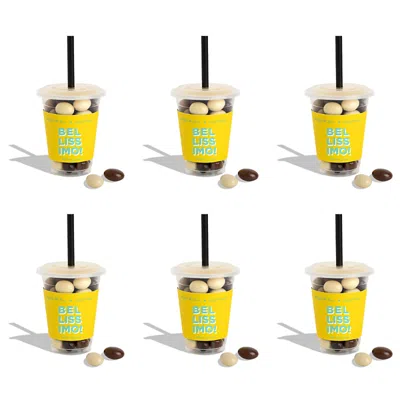 Sugarfina Chocolate Espresso Beans 6 Piece Mini Coffee Cup Kit In Yellow