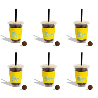 Sugarfina Cold Brew Cordials 6 Piece Mini Coffee Cup Kit In Burgundy