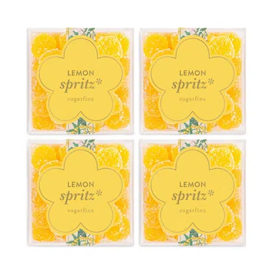 Sugarfina Garden Party 26 Lemon Spritz Candy 4 Piece Cube Kit In Yellow