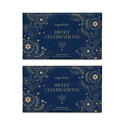 Sugarfina Hanukkah Bento Box, Set Of 2 In Blue
