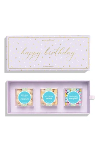 Sugarfina Happy Birthday Set Of 3 Candy Bento Box In Multi