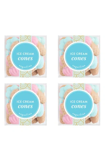 Sugarfina Ice Cream Cones Set Of 4 Candy Cubes In Blue