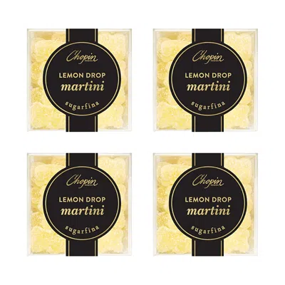 Sugarfina Lemon Drop Martini Bears Small Cube, Set Of 4 In Gold