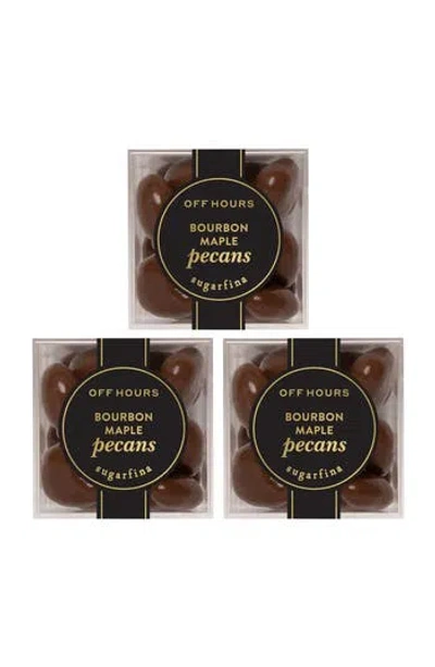 Sugarfina Off Hours Set Of 3 Bourbon Maple Pecan Candy Cubes In Brown