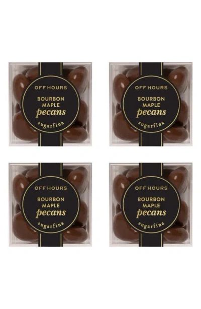 Sugarfina Off Hours Set Of 4 Bourbon Maple Pecan Candy Cubes In Brown