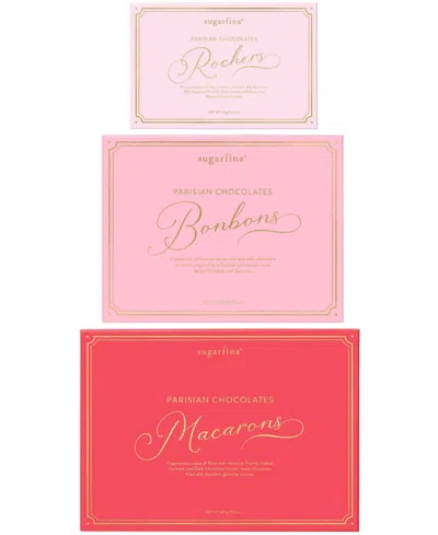 Sugarfina Parisian Chocolate Gift Box Tower, 3 Piece In Pink