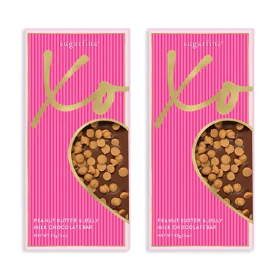 Sugarfina Peanut Butter And Jelly Chocolate Bar Duo In Pink