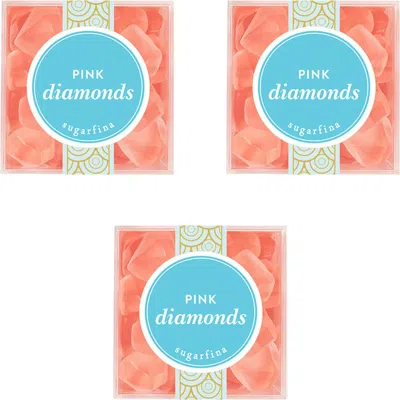 Sugarfina Pink Diamonds Set Of 3 Candy Cubes In Multi