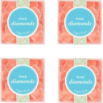 Sugarfina Pink Diamonds Set Of 4 Candy Cubes In Orange