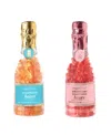 Sugarfina Pop The Champagne Strawberry Gummy Bears Bottles, Set Of 2