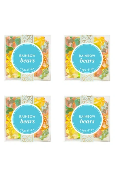 Sugarfina Rainbow Gummy Bears Set Of 4 Candy Cubes In Multi