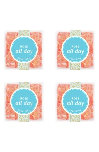 Sugarfina Rosé All Day Bear Set Of 4 Candy Cubes In Blue