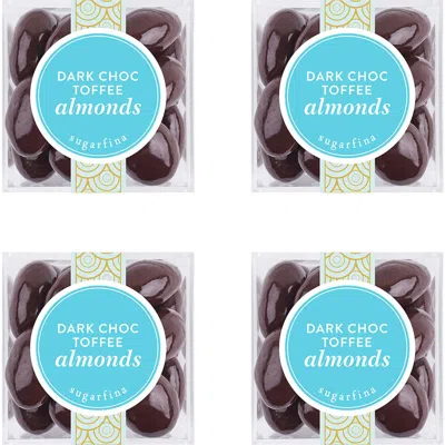 Sugarfina Set Of 4 Dark Chocolate Toffee Almonds Candy Cubes In Multi