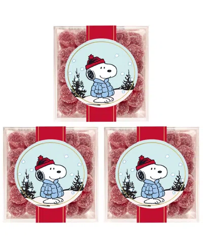 Sugarfina Snoopy Sugared Cranberries 3-pc. Kit In Red