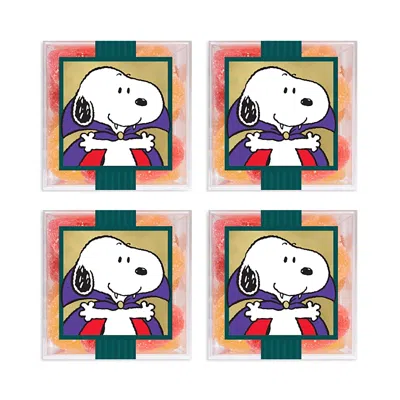 Sugarfina Snoopy Sweet & Sour Hearts 4 Piece Candy Cube Kit In Multi