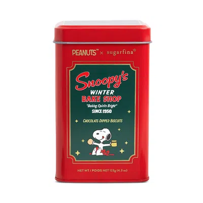 Sugarfina Snoopy's Treats Chocolate Dipped Biscuits Tin Set, 16 Piece In Multi