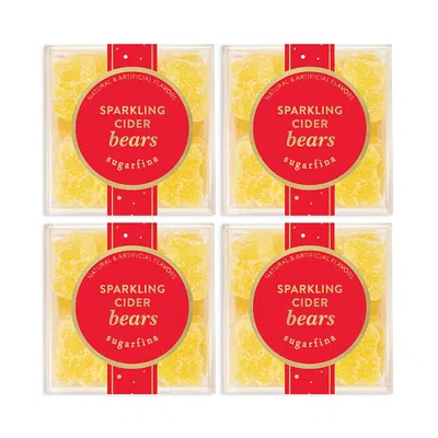 Sugarfina Sparkling Cider Bears Candy Cubes, Set Of 4 In Yellow