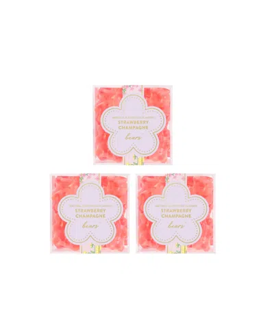 Sugarfina Spring La Vie En Rose Strawberry Champagne Bears Small Candy Cubes, 3 Piece In No Color