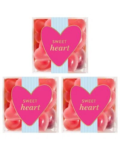 Sugarfina Sweet Heart - Strawberry Hearts 3pc Cube Kit In Multi