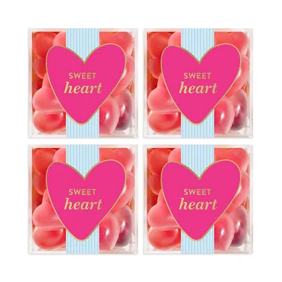 Sugarfina Sweet Heart Strawberry Hearts 4 Piece Cube Kit In Multi