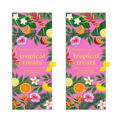Sugarfina Tropical Treats 3 Piece Bento Box, Set Of 2