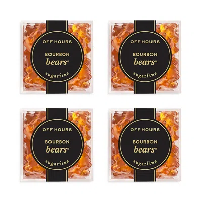 Sugarfina X Off Hours Bourbon Bears, Set Of 4 In Orange