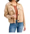 Sugarfox Hometown Visit Jacket In Tan In Multi