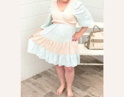 Sugarfox Lauren Curvy Dress In Light Blue