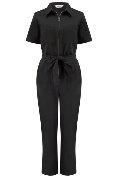 Sugarhill Brighton Women's Billy Boilersuit Black, Tiger Floral Back
