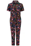 Sugarhill Brighton Women's Black Billy Boilersuit,  Multi, Toadstool Floral In Multi