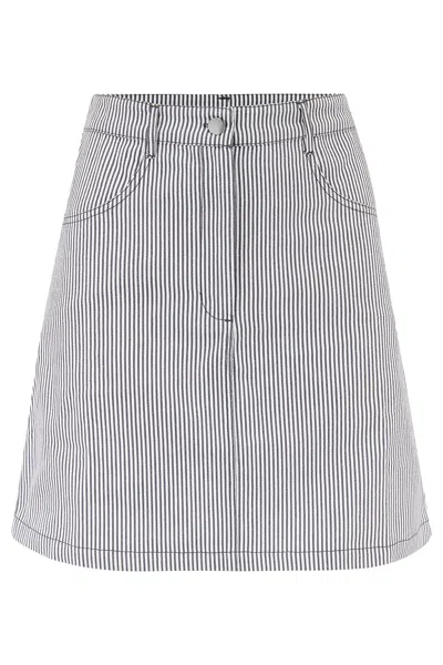 Sugarhill Brighton Women's Black / White Alice Mini Skirt Monochrome Stripe In Gray