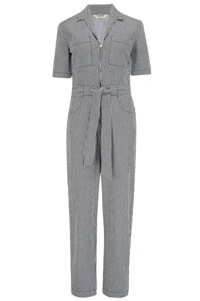 Sugarhill Brighton Women's Black / White Meredith Boilersuit Monochrome Stripe In Black/white