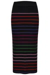 Sugarhill Brighton Women's Blanche Knit Skirt Black, Triple Stripe In Black