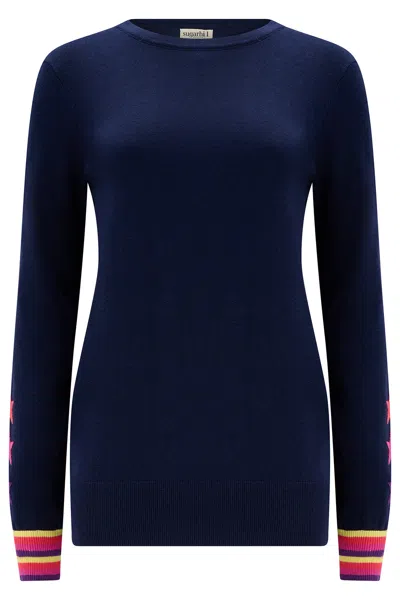 Sugarhill Brighton Women's Blue Rita Sweater Navy Star
