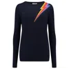 Sugarhill Brighton Women's Blue Velma Jumper Navy, Sunset Lightning Flash In Blue