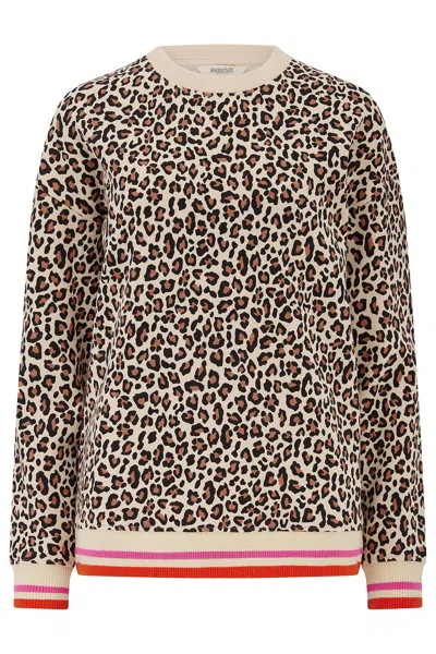 Sugarhill Brighton Women's Brown Noah Sweatshirt Stone, Classic Leopard Stripe In Multi