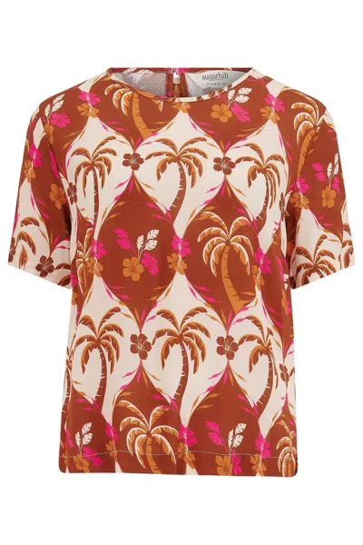 Sugarhill Brighton Women's Christina Top Browns, Palm Waves Tile