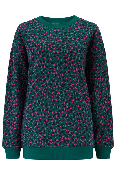 Sugarhill Brighton Women's Eadie Relaxed Sweatshirt Green, Layered Spot