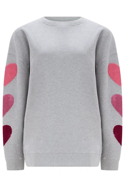 Sugarhill Brighton Women's Eadie Relaxed Sweatshirt Grey Hearts