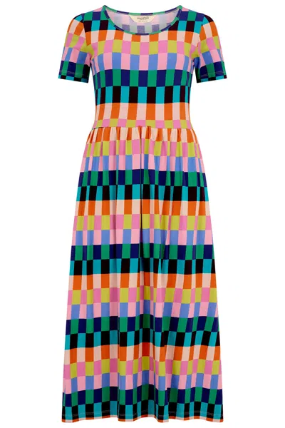 Sugarhill Brighton Women's Gina Jersey Midi Dress Multi, Puzzle Stripe