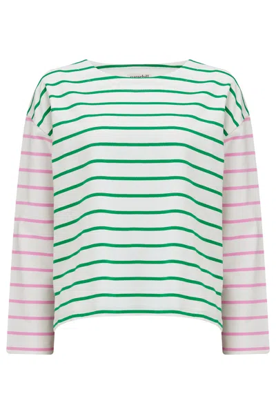 Sugarhill Brighton Billie Breton Top In Green/pink/purple