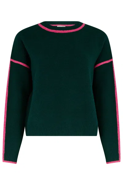 Sugarhill Brighton Women's Green Rozalia Sweater Jade Pink In Black