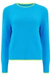 Sugarhill Brighton Women's Helena Sweater, Electric Blue, Contrast Tipping In Blue