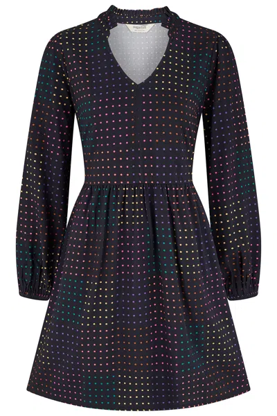 Sugarhill Brighton Women's Indi Short Smock Dress Black Dots