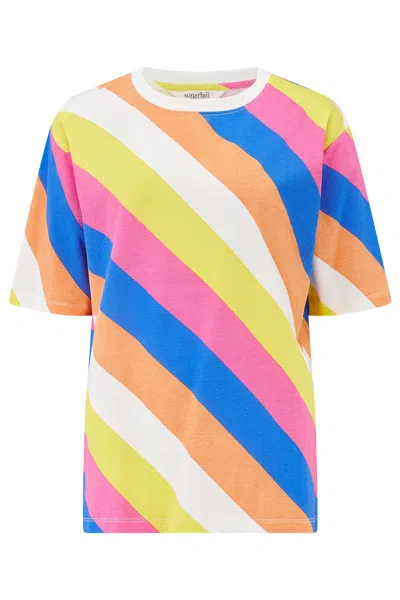 Sugarhill Brighton Women's Kinsley Relaxed T Shirt Multi, Skelter Stripe