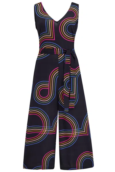 Sugarhill Brighton Women's Lamiah Jumpsuit Black, Retro Racer