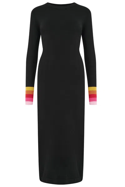 Sugarhill Brighton Women's Liselle Knitted Midi Dress Black Sunset Sparkle
