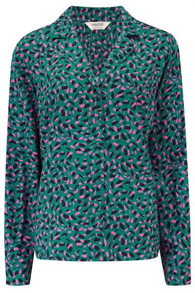 Sugarhill Brighton Women's Micah Revere Shirt Green Layered Spot
