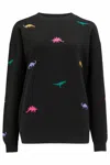 Sugarhill Brighton Women's Noah Sweatshirt Black Dino Fun In Black