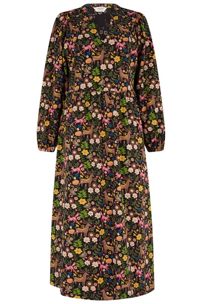Sugarhill Brighton Women's Nyla Jersey Midi Dress Black Forest